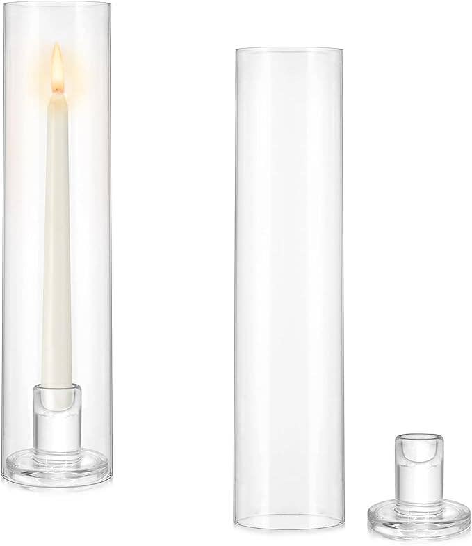 Hurricanes Candle Shade Chimney Tubes/Glass 10''T x 3''W