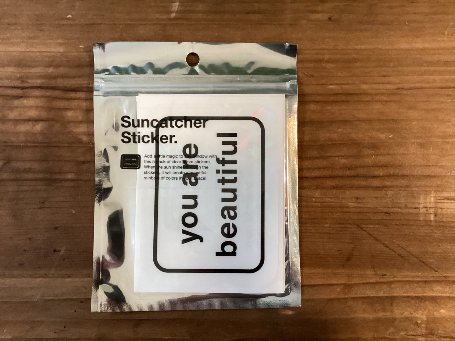 You Are Beautiful Suncatcher sticker