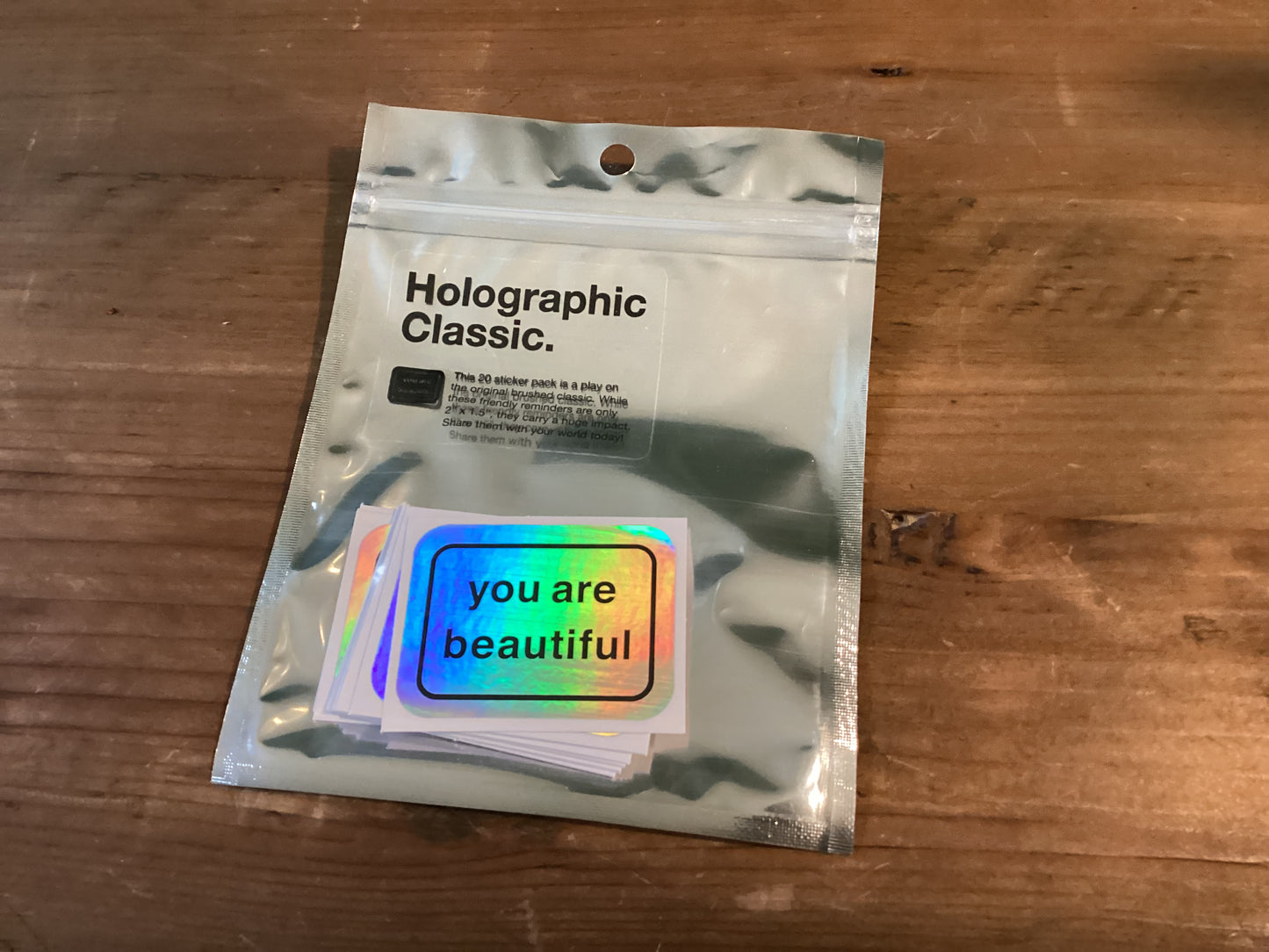 You Are Beautiful Holographic stickers