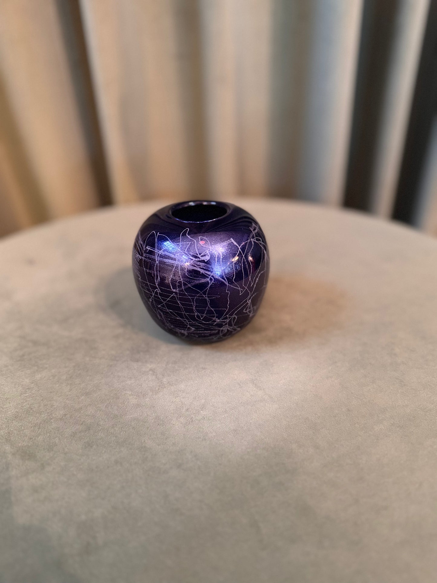 Engraved Blue Adventurine Vessel