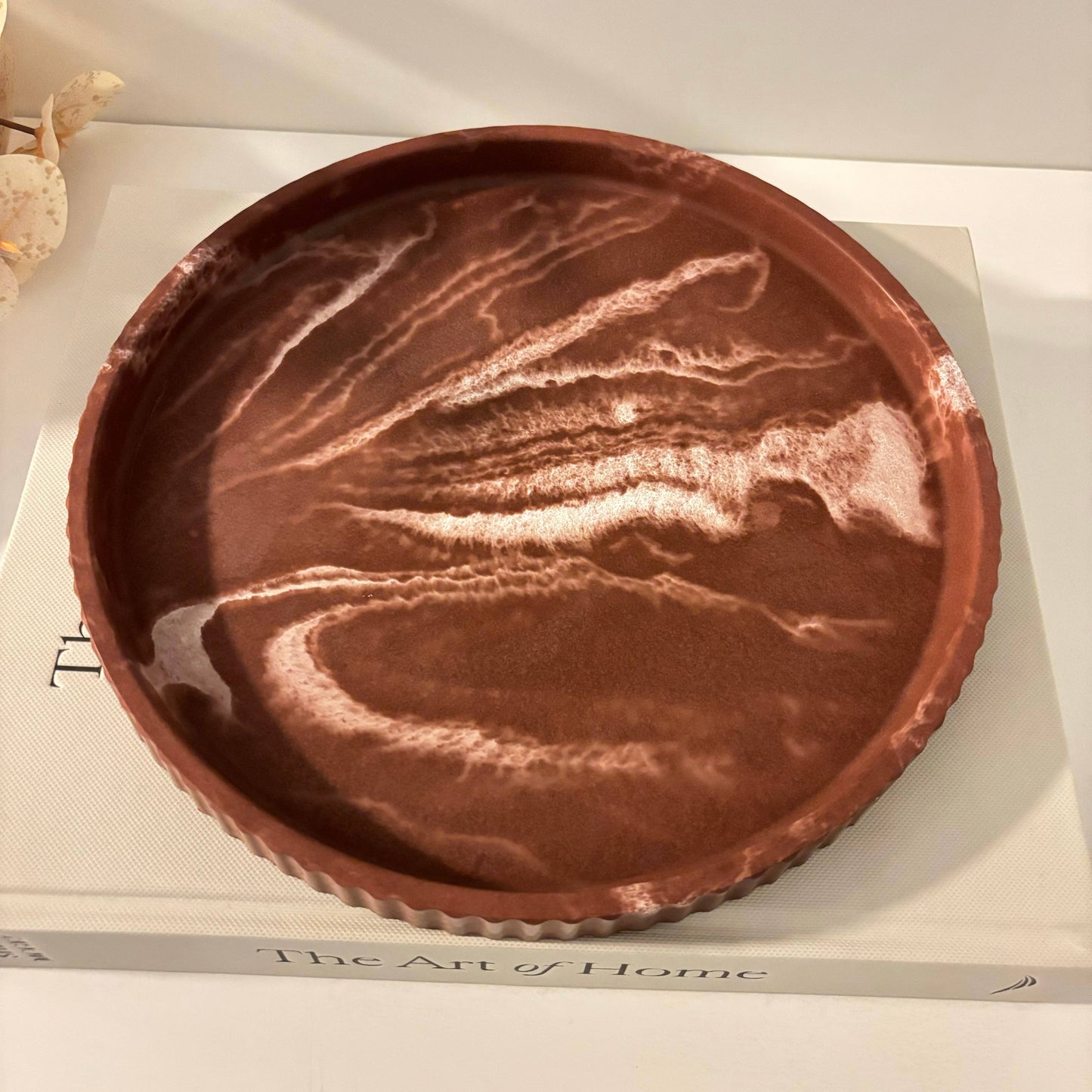 Joma - Concrete Fluted Tray | Round Concrete Tray