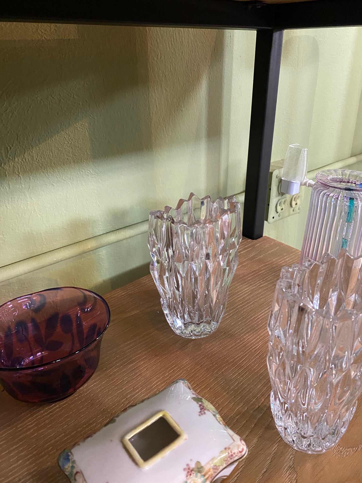 Vintage crystal vases