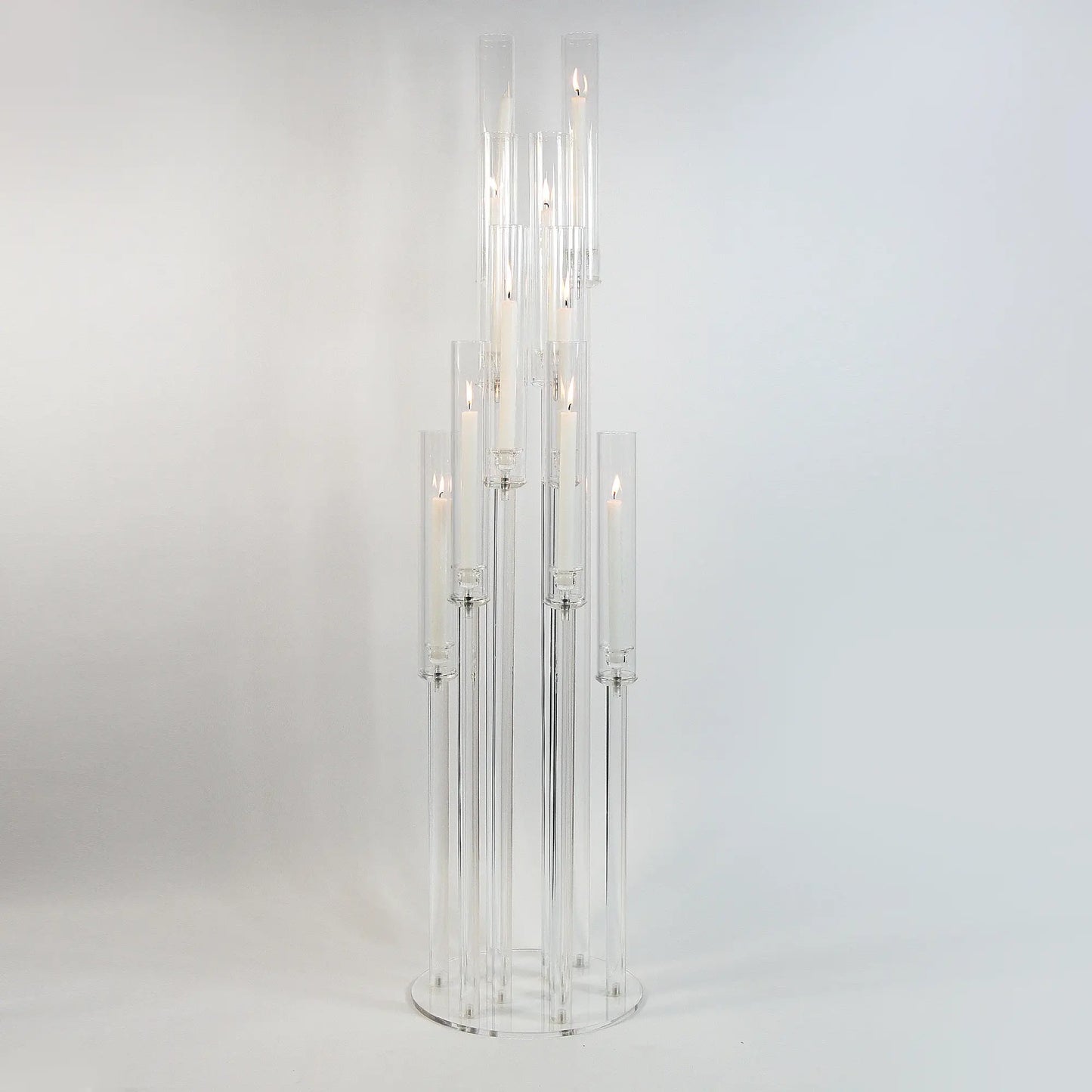 Diamond Glow Acrylic Candelabra