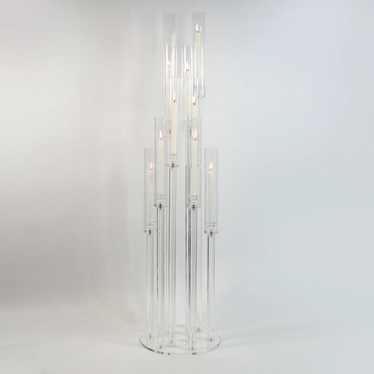Diamond Glow Acrylic Candelabra