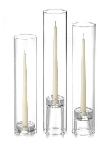 Hurricanes Candel Shade Chimney Tubes/Glass 16''T/20''Tx2.5W