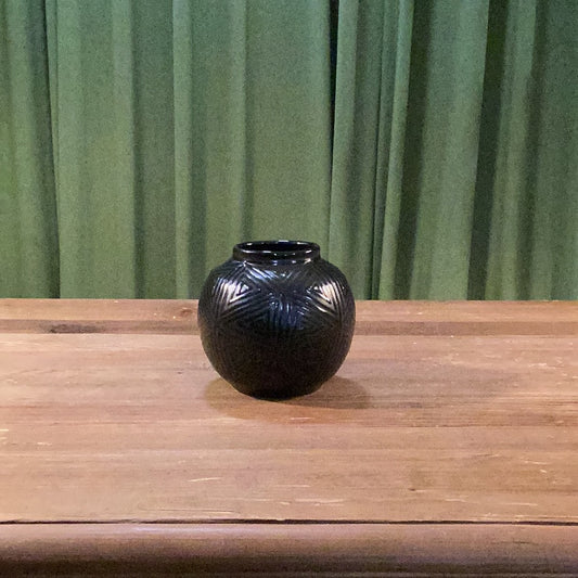 Black handmade vessel