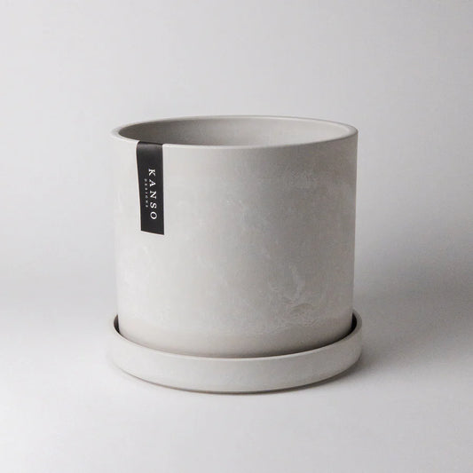 Kanso - 8” Signature Stone Planter and Saucer