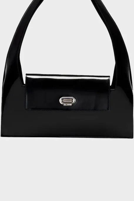 Simonett - Audette - Baguette Black Boxcalf Bag