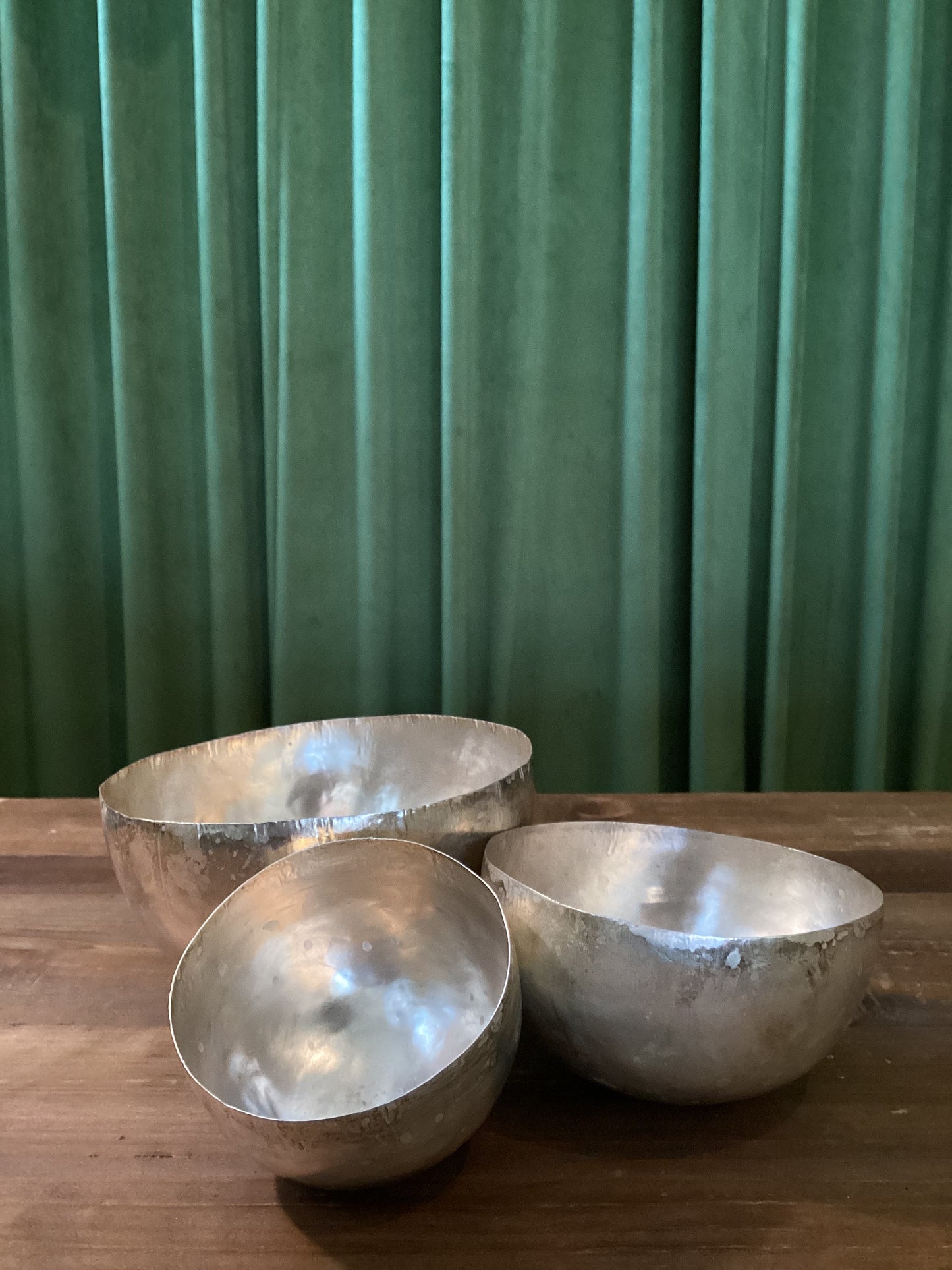 Set of 3 Metal Bowls