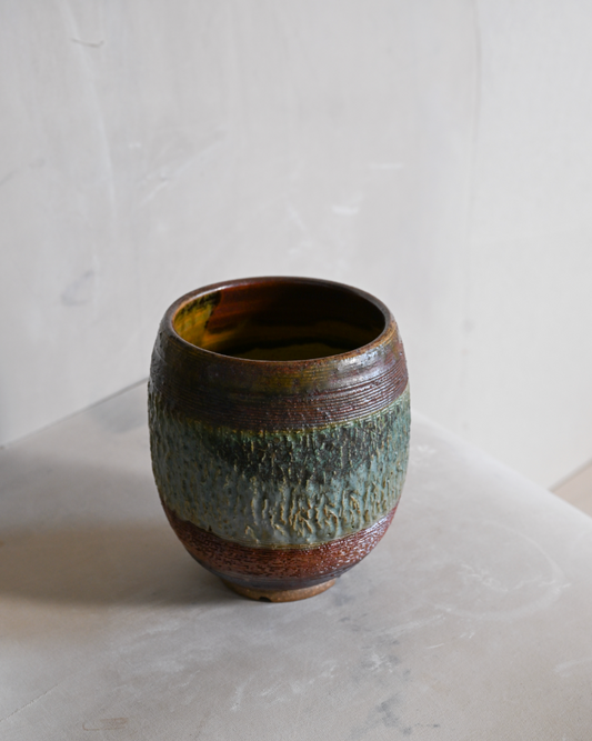 Bury Me West - #13 - One of a kind stoneware planter (holes in bottom)